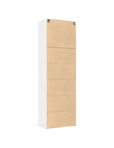 Credenza Bianca 80x42,5x249 cm in Legno Multistrato