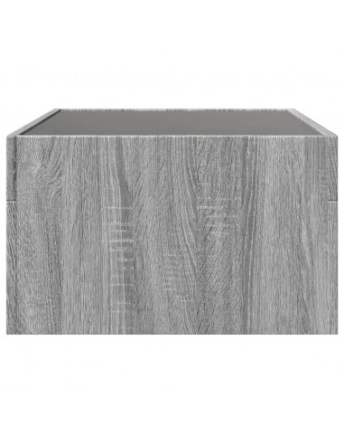 Tavolino da Salotto con LED Infinity Grigio Sonoma 70x50x30 cm