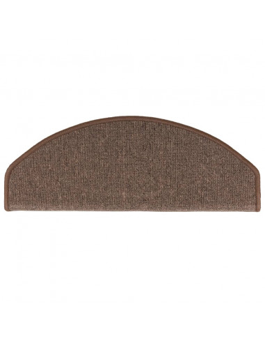 Tappetini per Scale 10 pz 65x24x4 cm Marrone Caffè