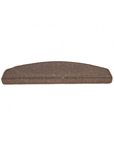 Tappetini per Scale 10 pz 65x24x4 cm Marrone Caffè