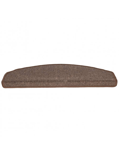 Tappetini per Scale 10 pz 65x24x4 cm Marrone Caffè
