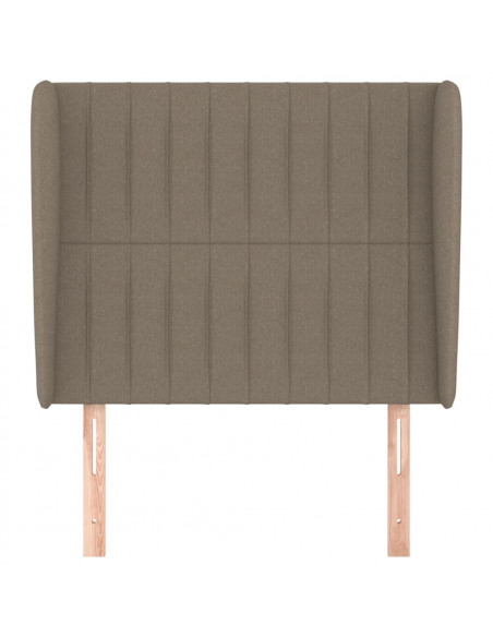 Testiera ad Orecchio Tortora 103x23x118/128 cm in Tessuto