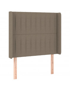 Testiera ad Orecchio Tortora 103x16x118/128 cm in Tessuto 2