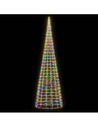 Illuminazione Albero Natale su Pennone 3000LED Colorato 800cm