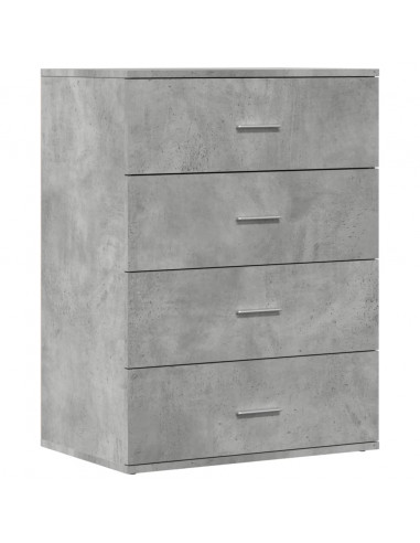 Credenze 2 pz Grigio Cemento 60x39x80 cm in Legno Multistrato
