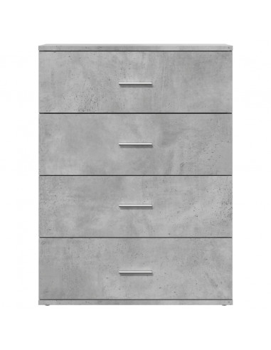 Credenze 2 pz Grigio Cemento 60x39x80 cm in Legno Multistrato
