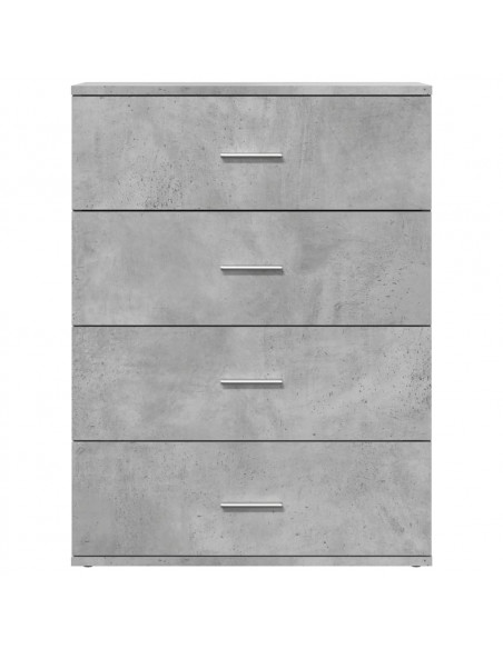 Credenze 2 pz Grigio Cemento 60x39x80 cm in Legno Multistrato