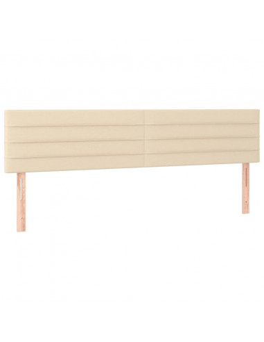 Testiera 2 pz Crema 90x5x78/88 cm in Tessuto