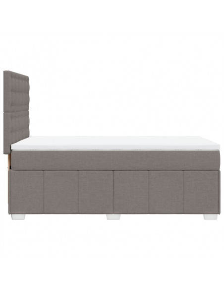 Giroletto a Molle con Materasso Tortora 80x200 cm inTessuto