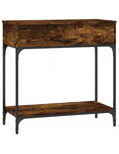 Tavolino Consolle Rovere Fumo 75x34,5x75cm Legno Multistrato 2