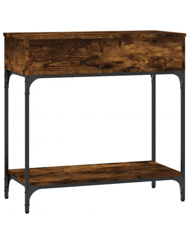 Tavolino Consolle Rovere Fumo 75x34,5x75cm Legno Multistrato