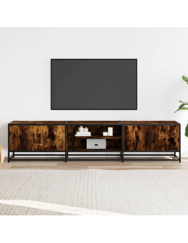 Mobile Porta TV Rovere Fumo 180x35x41 cm in Truciolato