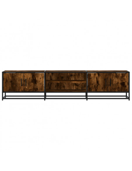 Mobile Porta TV Rovere Fumo 180x35x41 cm in Truciolato