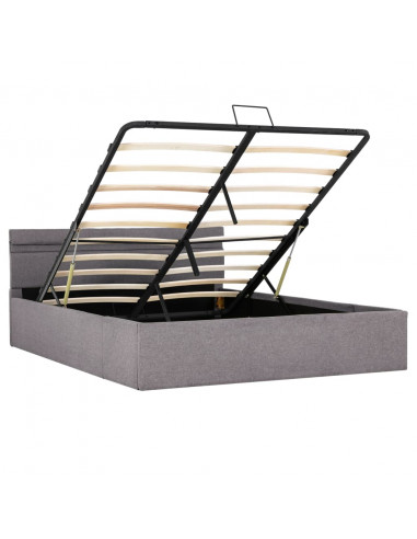 Giroletto con Contenitore e LED Tortora Tessuto 120x200 cm