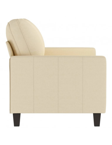 Divano a 2 Posti Crema 120 cm in Tessuto