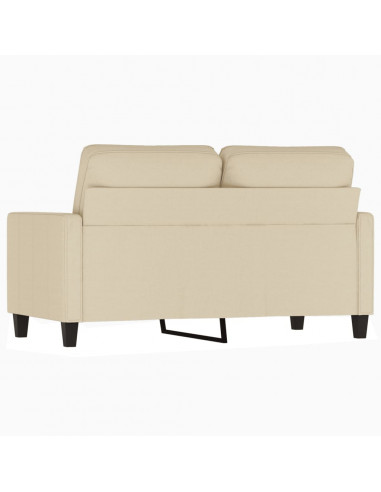 Divano a 2 Posti Crema 120 cm in Tessuto