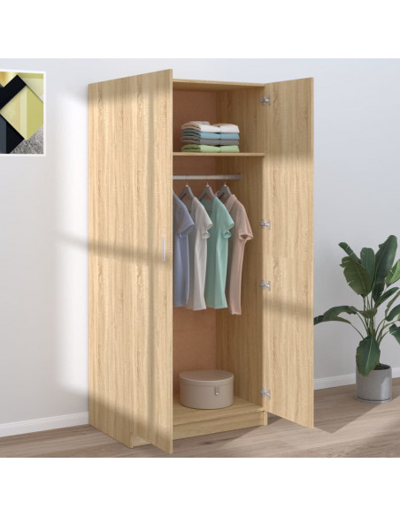 Armadio Rovere Sonoma 80x50x180 cm in Legno Multistrato