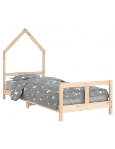 Giroletto per Bambini 80x200 cm in Legno Massello di Pino