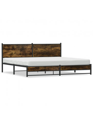 Giroletto senza Materaso in Metallo Rovere Fumo 200x200 cm