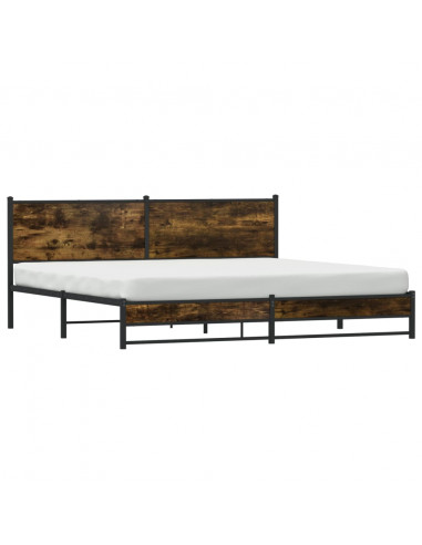 Giroletto senza Materaso in Metallo Rovere Fumo 200x200 cm