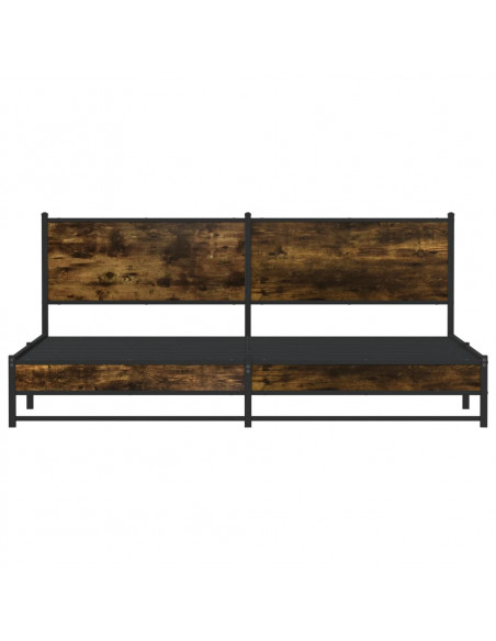 Giroletto senza Materaso in Metallo Rovere Fumo 200x200 cm