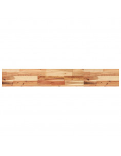 Ripiano a Parete 160x20x4cm Legno Massello Acacia Rifinito Olio 2