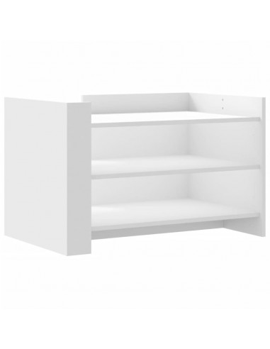 Tavolino da Salotto Bianco 80x50x50 cm in Legno Multistrato