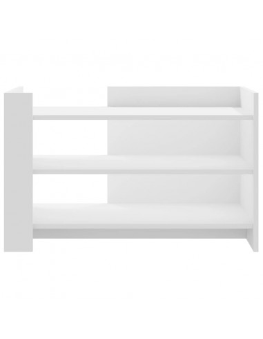 Tavolino da Salotto Bianco 80x50x50 cm in Legno Multistrato