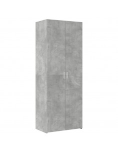 Credenza Grigio Cemento 70x42,5x185 cm in Legno Multistrato 2