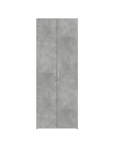 Credenza Grigio Cemento 70x42,5x185 cm in Legno Multistrato