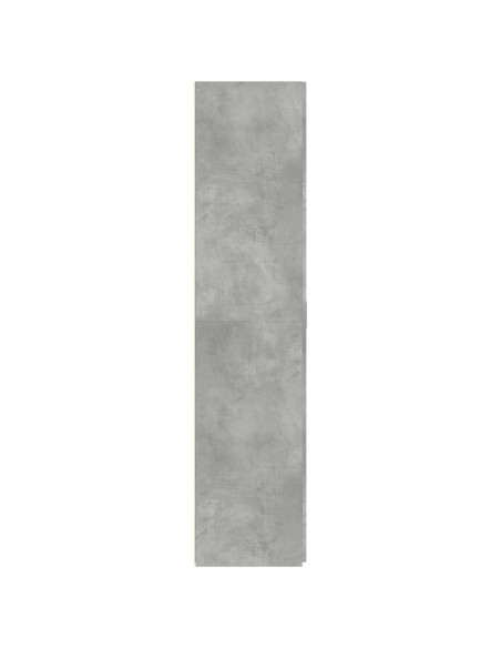 Credenza Grigio Cemento 70x42,5x185 cm in Legno Multistrato