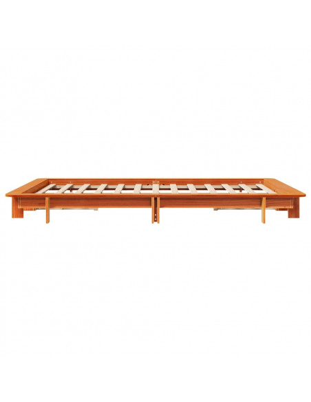Giroletto senza Materasso Marrone Cera 140x200cm Massello Pino