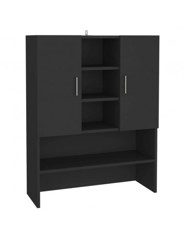 Mobile per Lavatrice Nero 70,5x25,5x90 cm