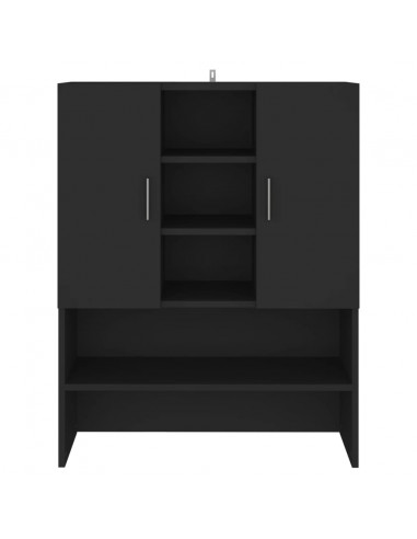 Mobile per Lavatrice Nero 70,5x25,5x90 cm