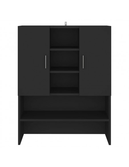 Mobile per Lavatrice Nero 70,5x25,5x90 cm