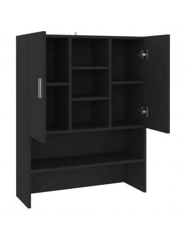 Mobile per Lavatrice Nero 70,5x25,5x90 cm