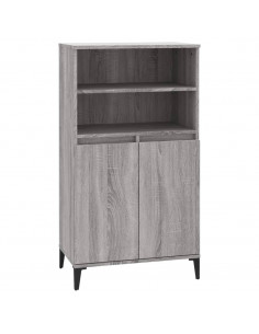 Credenza Grigio Sonoma 60x36x110 cm in Legno Multistrato 2
