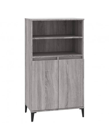 Credenza Grigio Sonoma 60x36x110 cm in Legno Multistrato