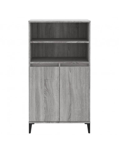 Credenza Grigio Sonoma 60x36x110 cm in Legno Multistrato