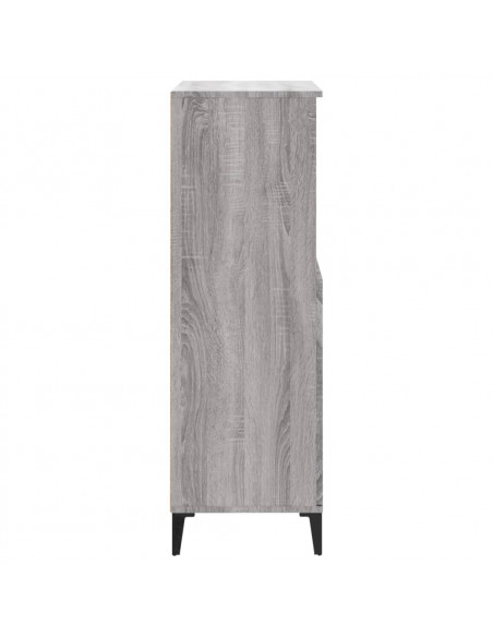 Credenza Grigio Sonoma 60x36x110 cm in Legno Multistrato