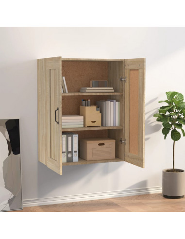 Armadietto Pensile a Parete Rovere Sonoma 69,5x32,5x90 cm