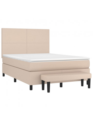 Giroletto a Molle con Materasso Cappuccino 140x190cm Similpelle