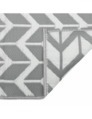 Tappeto da Esterno Grigio 140x200 cm in PP