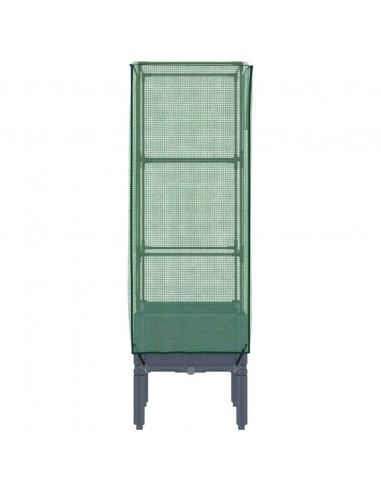 Letto Rialzato con Copertura Serra Effetto Rattan 40x40x140 cm