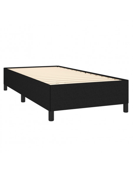 Giroletto a Molle con Materasso Nero 90x200 cm in Tessuto