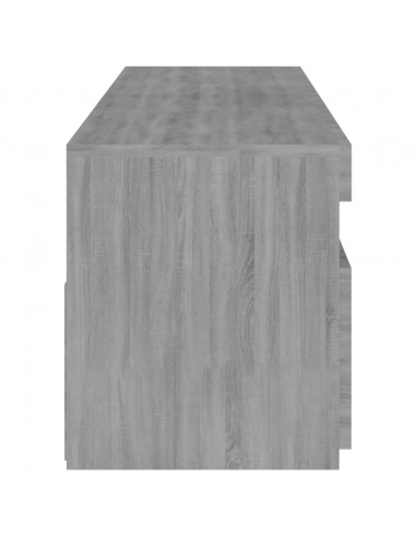 Mobile Porta TV con Luci LED 2pz Grigio Sonoma 75x35x40 cm