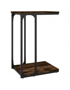 Tavolino Rovere Fumo 40x30x60 cm in Legno Multistrato 2