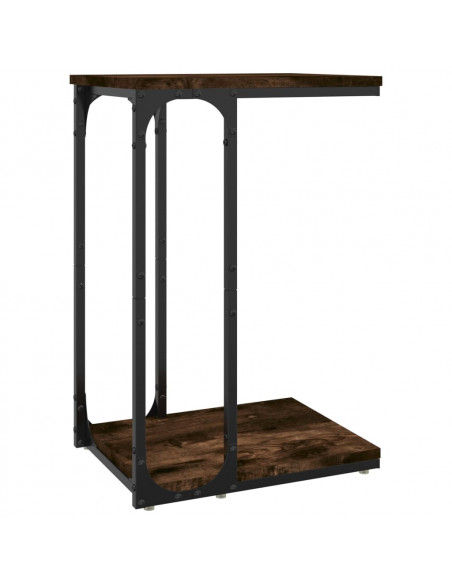 Tavolino Rovere Fumo 40x30x60 cm in Legno Multistrato