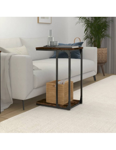 Tavolino Rovere Fumo 40x30x60 cm in Legno Multistrato