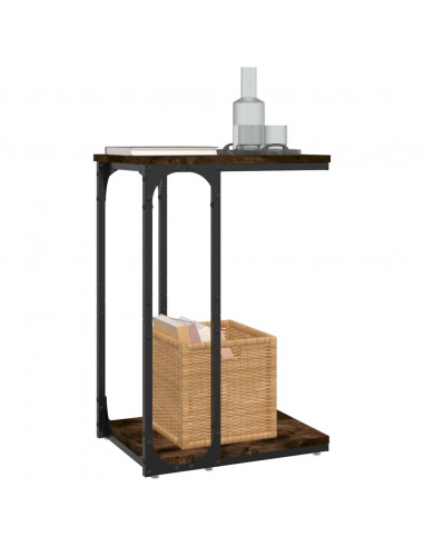 Tavolino Rovere Fumo 40x30x60 cm in Legno Multistrato